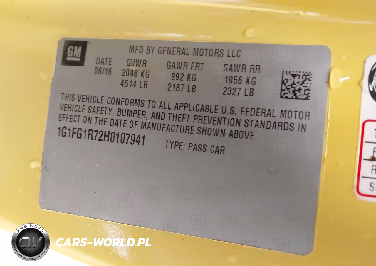 2017 Chevrolet Camaro 2Ss VIN:1G1FG1R72H0107941 - 9