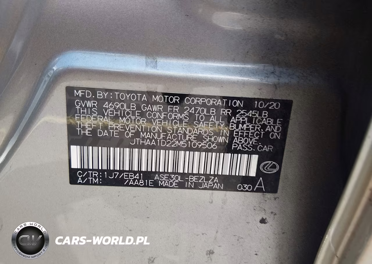 2021 Lexus Is 300 VIN:JTHAA1D22M5109506 - 9