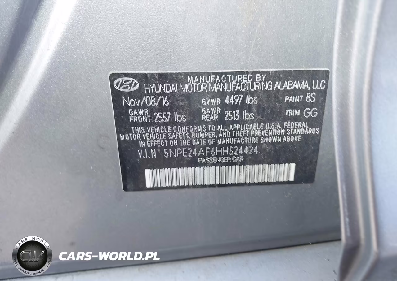 2017 Hyundai Sonata Se VIN:5NPE24AF6HH524424 - 9