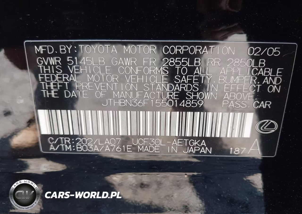 2005 Lexus Ls 430 VIN:JTHBN36F155014859 - 9