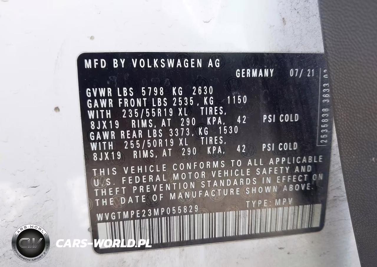 2021 Volkswagen Id.4 Pro S VIN:WVGTMPE23MP055829 - 9