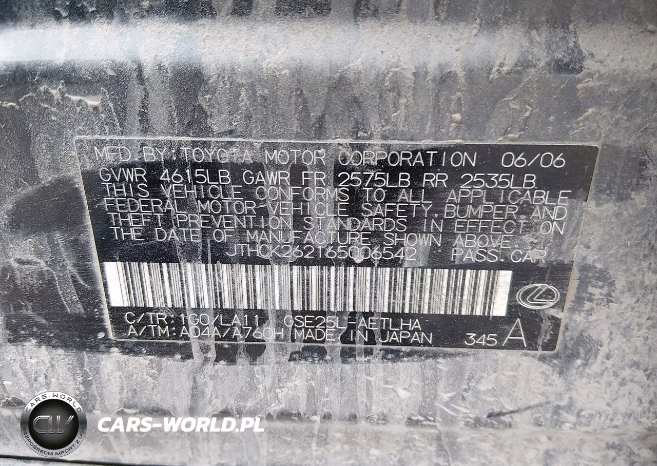 2006 Lexus Is 250 VIN:JTHCK262165006542 - 9