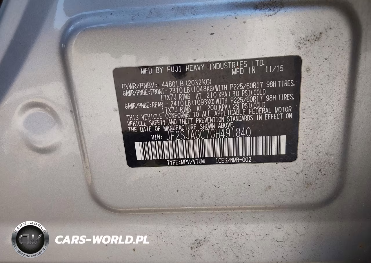 2016 Subaru Forester 2.5I Premium VIN:JF2SJAGC7GH491840 - 9