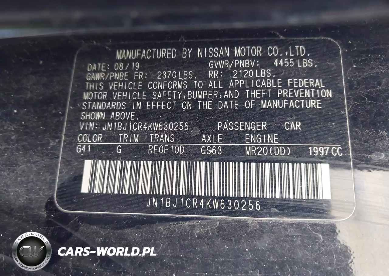 2019 Nissan Rogue Sport Sv VIN:JN1BJ1CR4KW630256 - 9