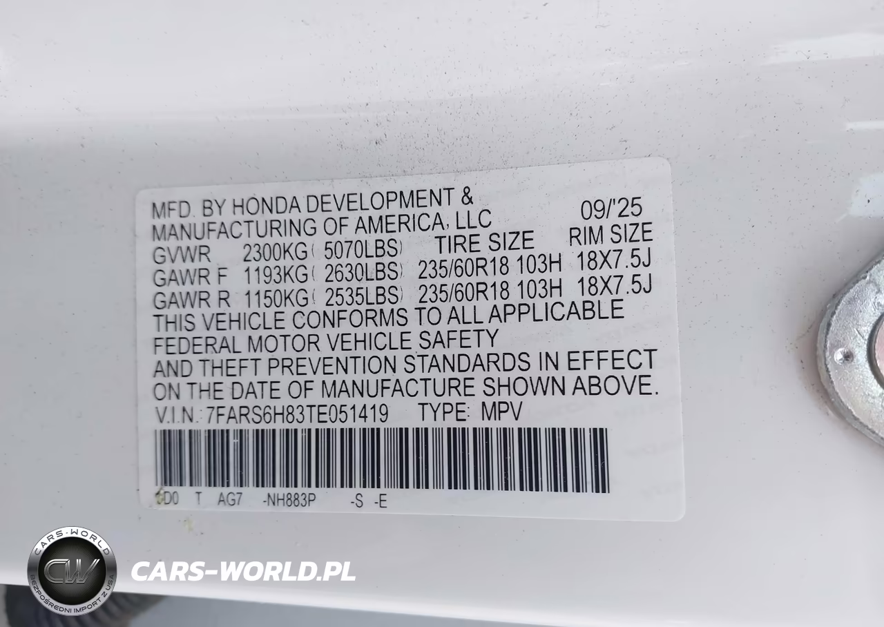 2026 Honda Cr-V Hybrid Awd Sport-L VIN:7FARS6H83TE051419 - 9