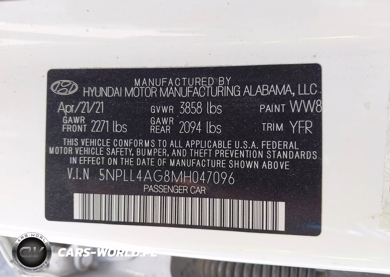 2021 Hyundai Elantra Se VIN:5NPLL4AG8MH047096 - 9