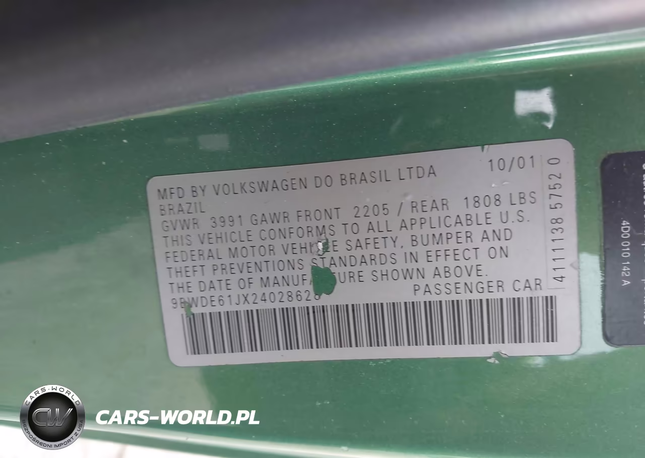 2002 Volkswagen Gti 1.8L VIN:9BWDE61JX24028628 - 9
