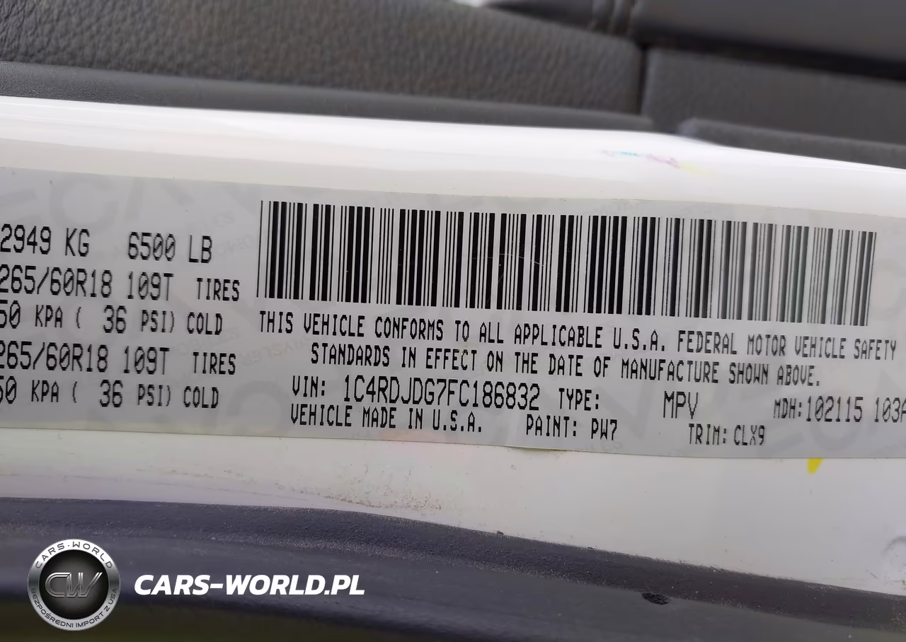 2015 Dodge Durango Limited VIN:1C4RDJDG7FC186832 - 9