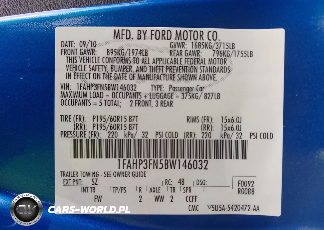 2011 Ford Focus Se VIN:1FAHP3FN5BW146032 - 9