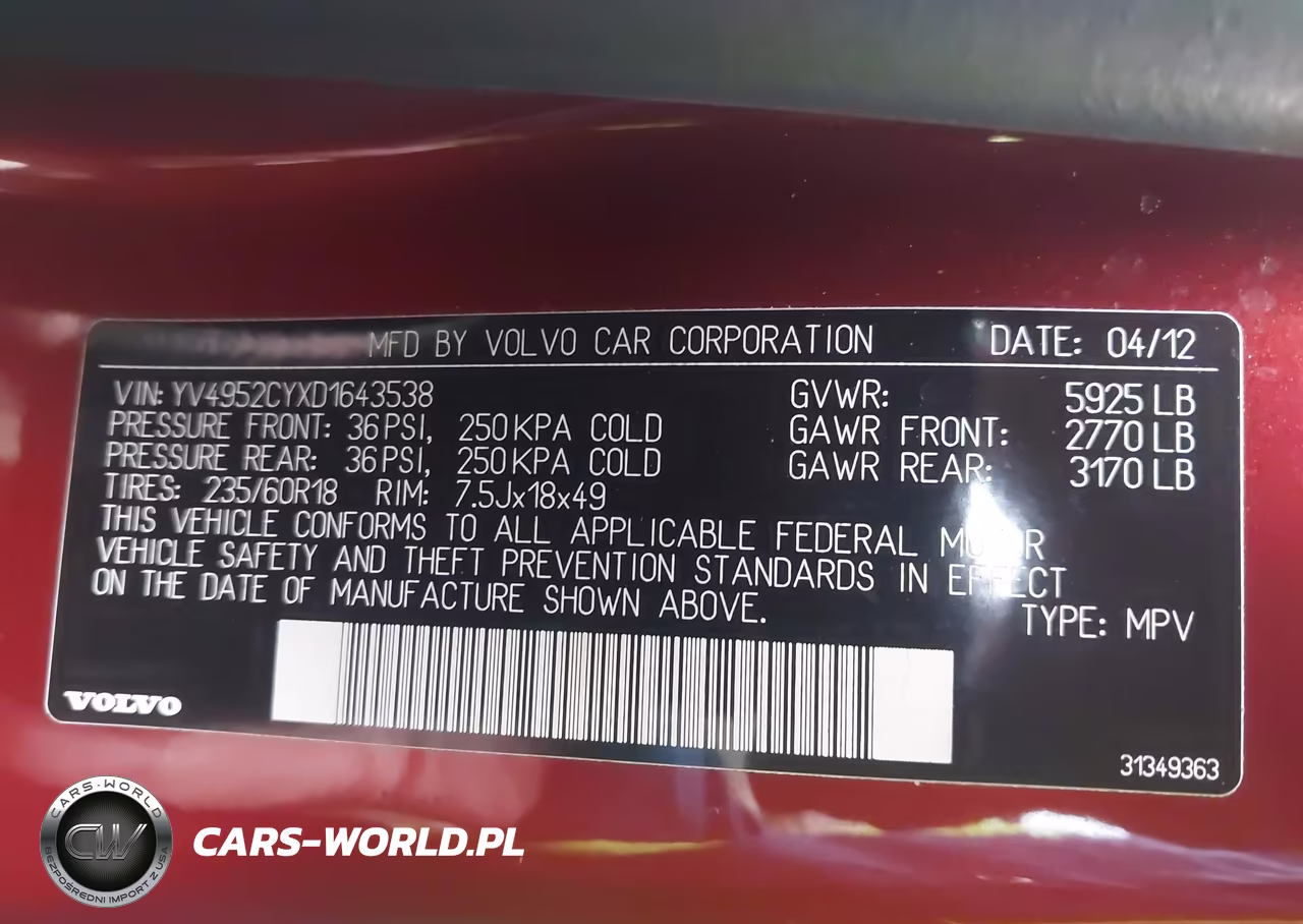2013 Volvo Xc90 3.2-3.2 Platinum-3.2 Premier Plus VIN:YV4952CYXD1643538 - 9