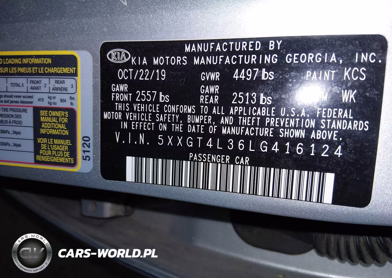 2020 Kia Optima Lx VIN:5XXGT4L36LG416124 - 9