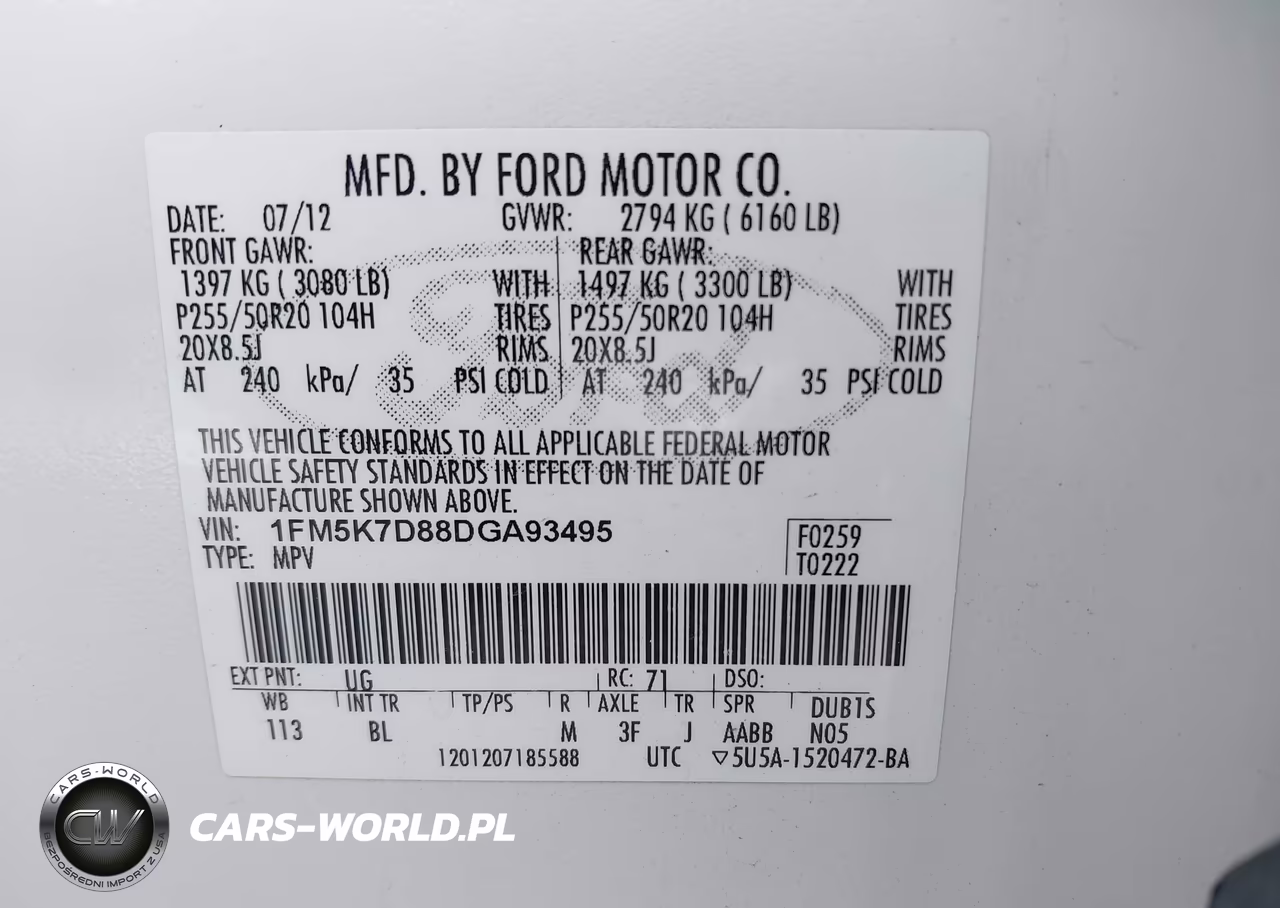 2013 Ford Explorer Xlt VIN:1FM5K7D88DGA93495 - 9