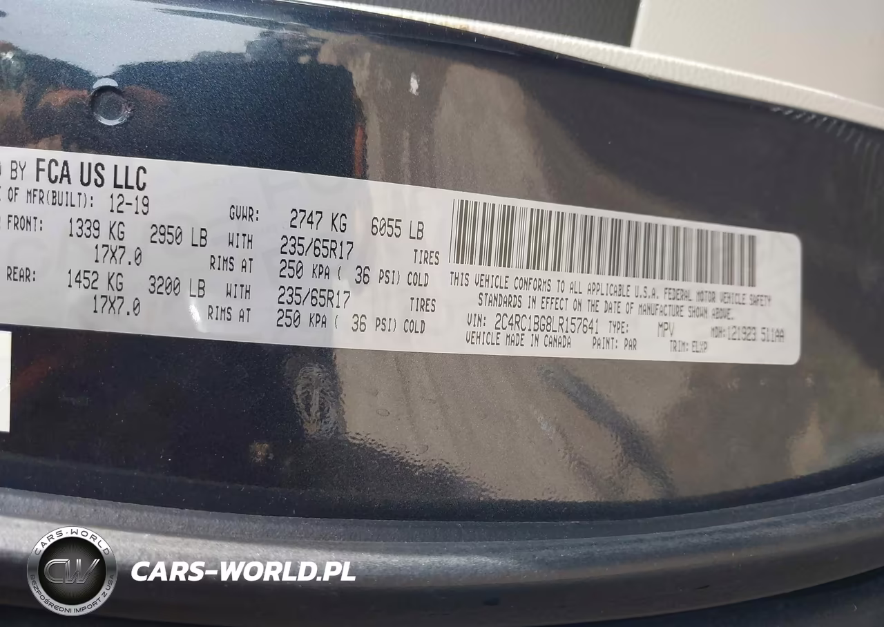2020 Chrysler Pacifica Touring L VIN:2C4RC1BG8LR157641 - 9
