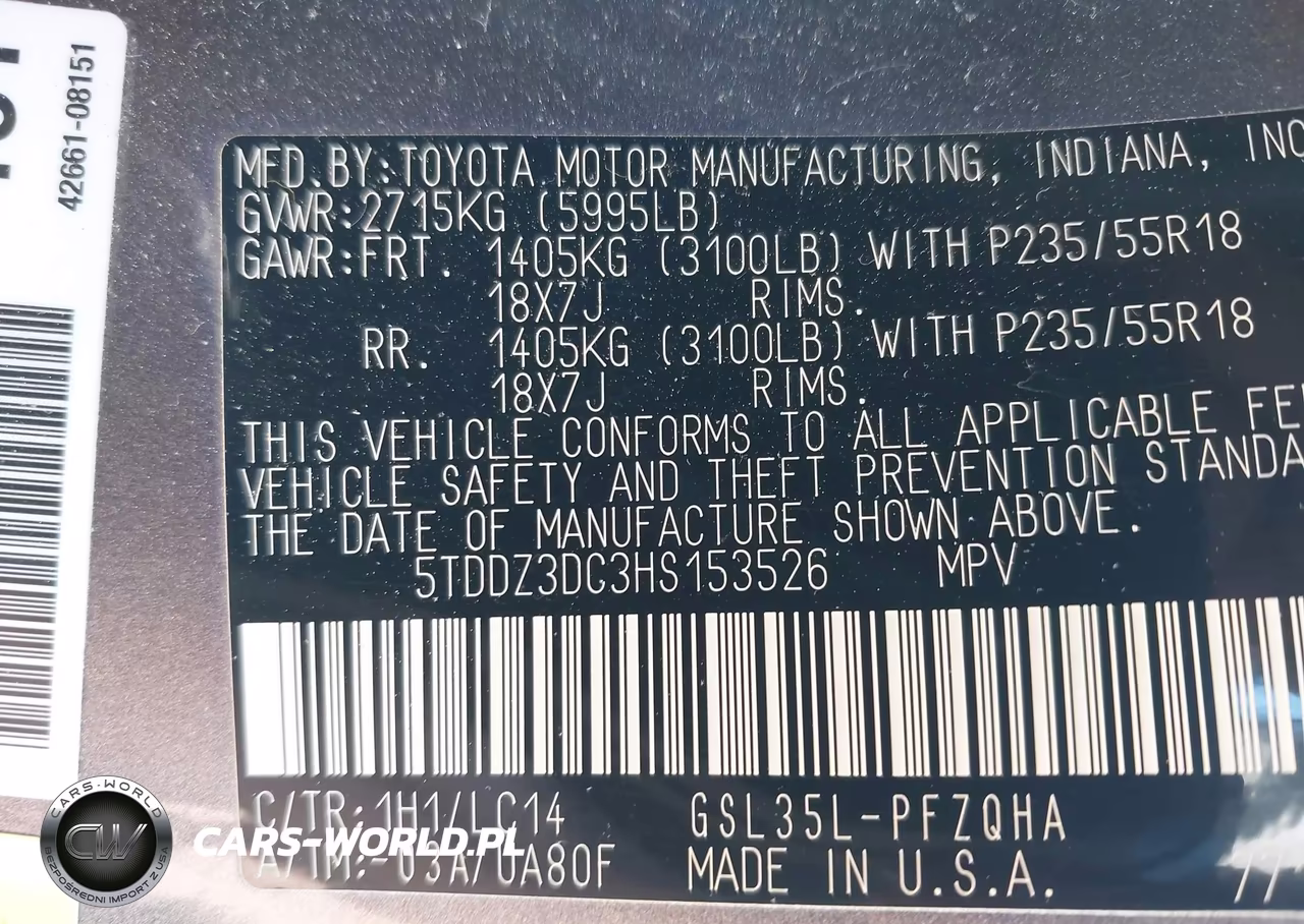 2017 Toyota Sienna Xle Premium 7 Passenger VIN:5TDDZ3DC3HS153526 - 9