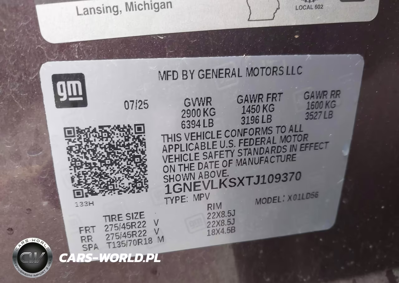 2026 Chevrolet Traverse Awd Rs VIN:1GNEVLKSXTJ109370 - 9