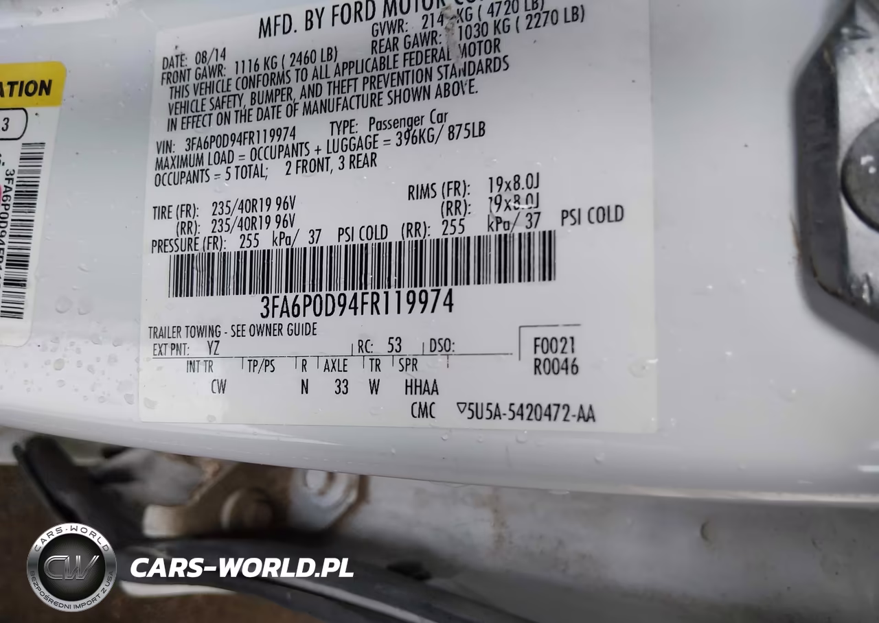 2015 Ford Fusion Titanium VIN:3FA6P0D94FR119974 - 9