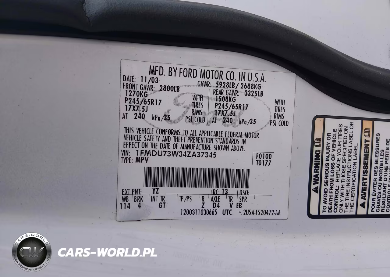 2004 Ford Explorer Nbx-Xlt VIN:1FMDU73W34ZA37345 - 9