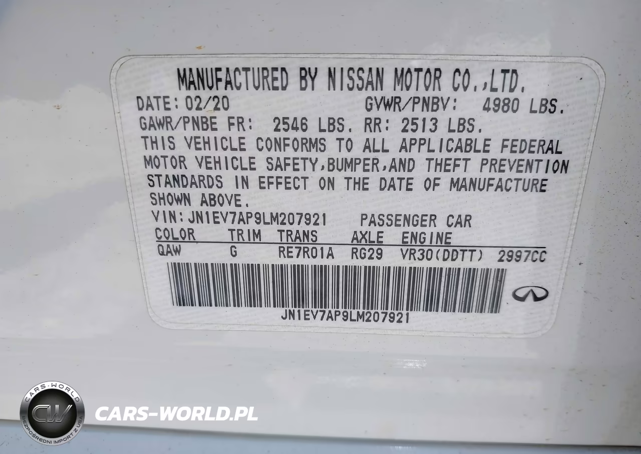 2020 Infiniti Q50 Luxe VIN:JN1EV7AP9LM207921 - 9