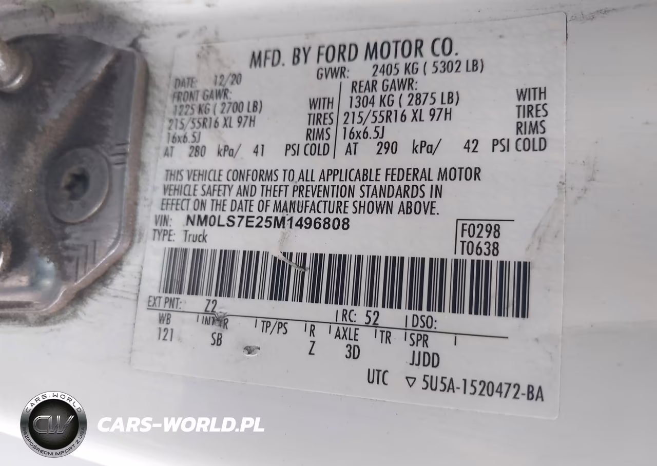 2021 Ford Transit Connect Xl VIN:NM0LS7E25M1496808 - 9