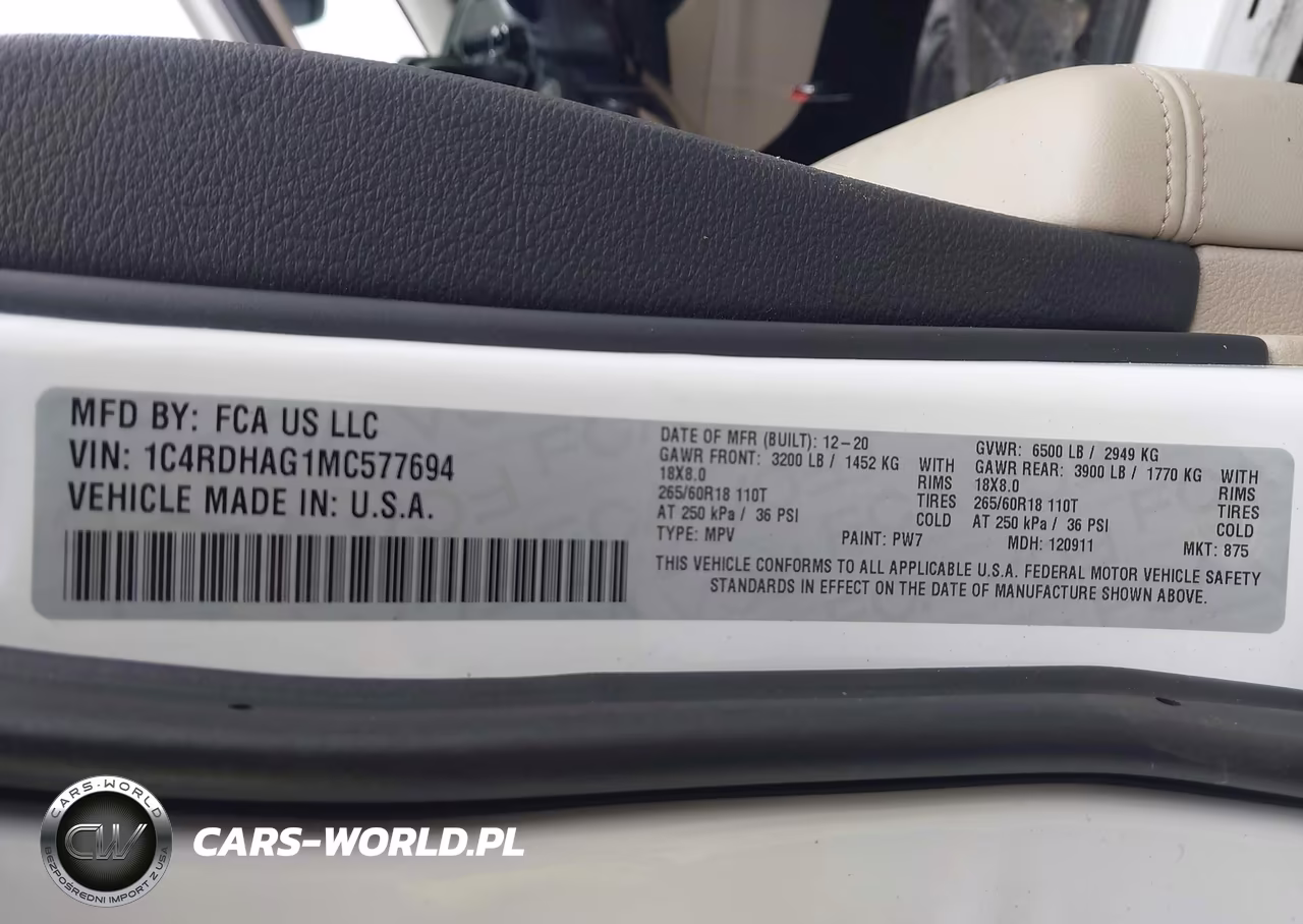 2021 Dodge Durango Sxt Plus Rwd VIN:1C4RDHAG1MC577694 - 9