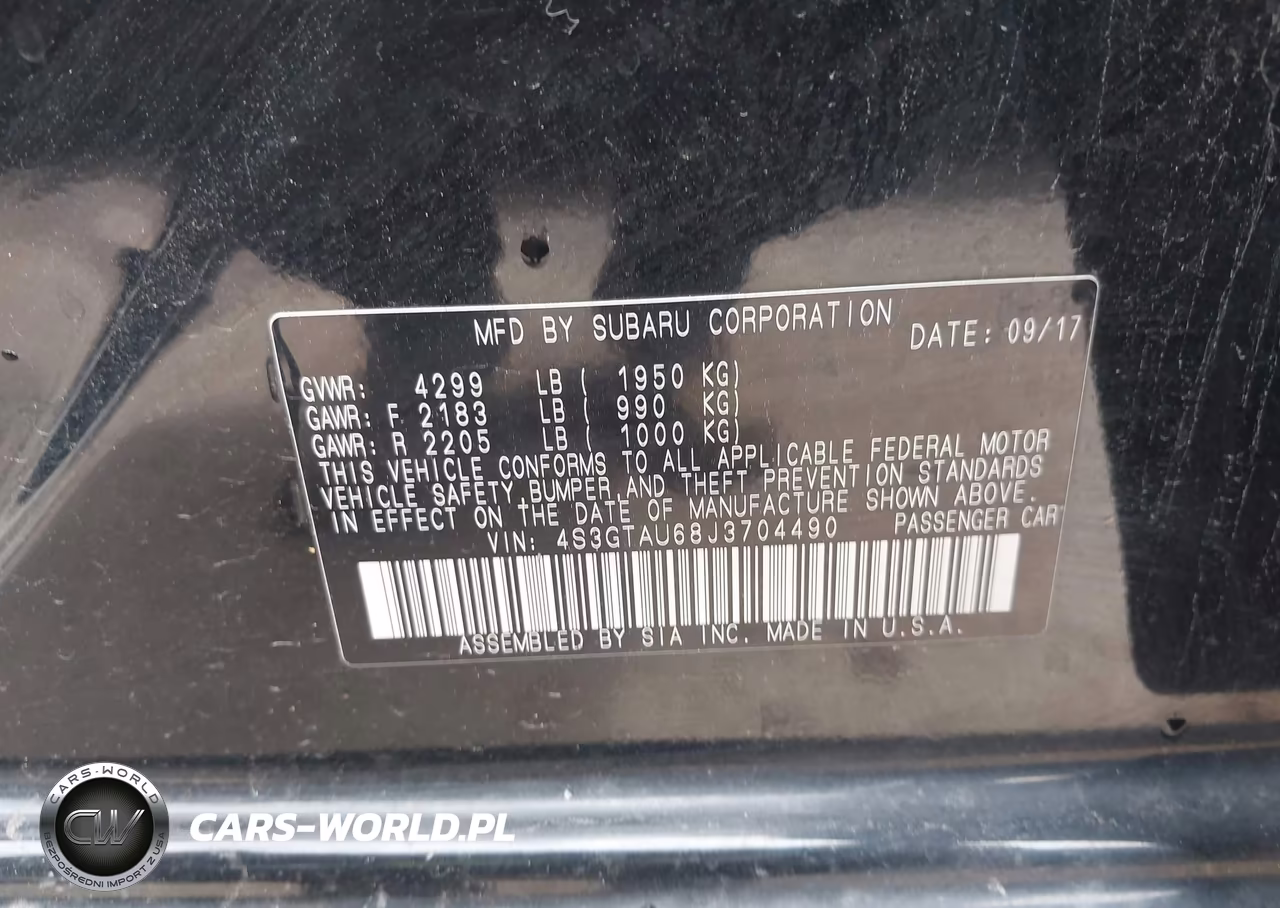 2018 Subaru Impreza 2.0I Limited VIN:4S3GTAU68J3704490 - 9
