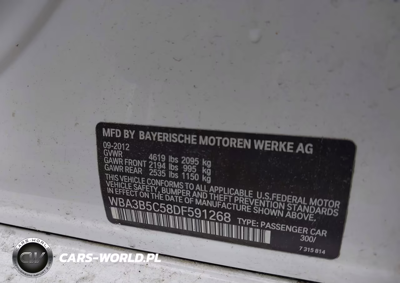 2013 BMW 328I xDrive VIN:WBA3B5C58DF591268 - 9