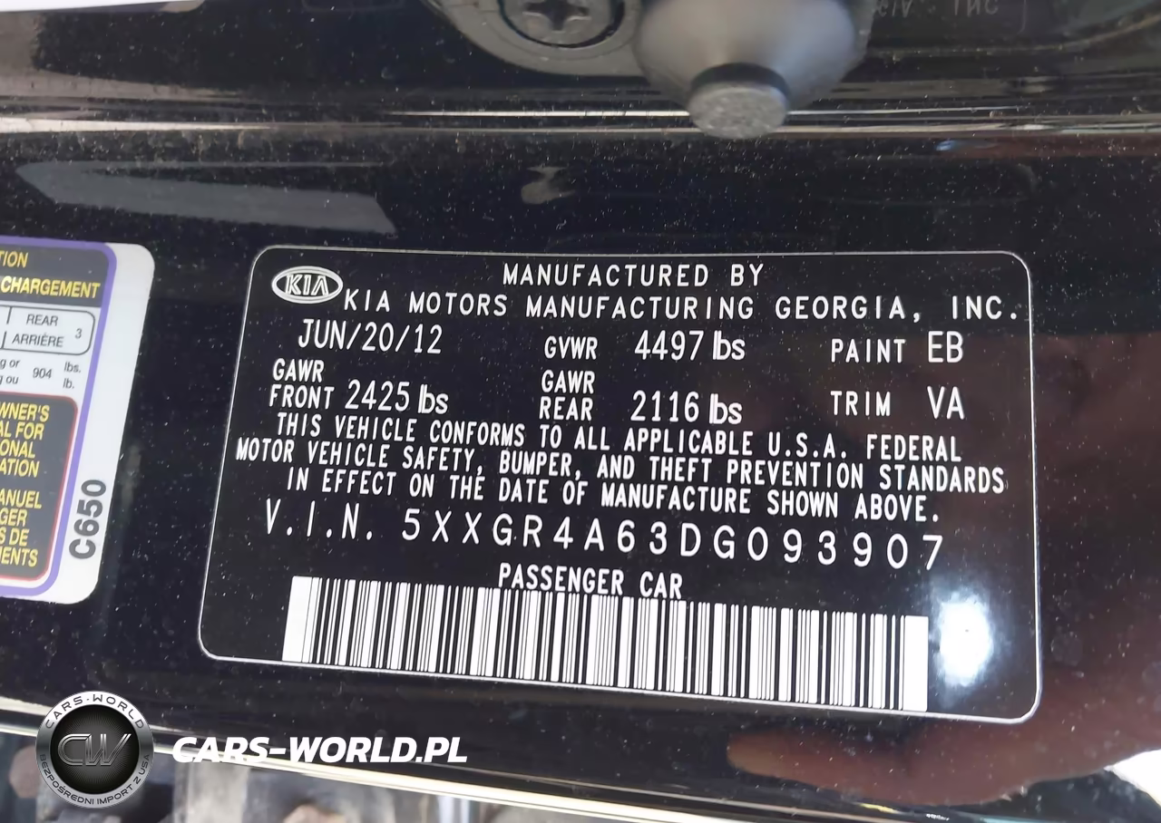 2013 Kia Optima Sx VIN:5XXGR4A63DG093907 - 9
