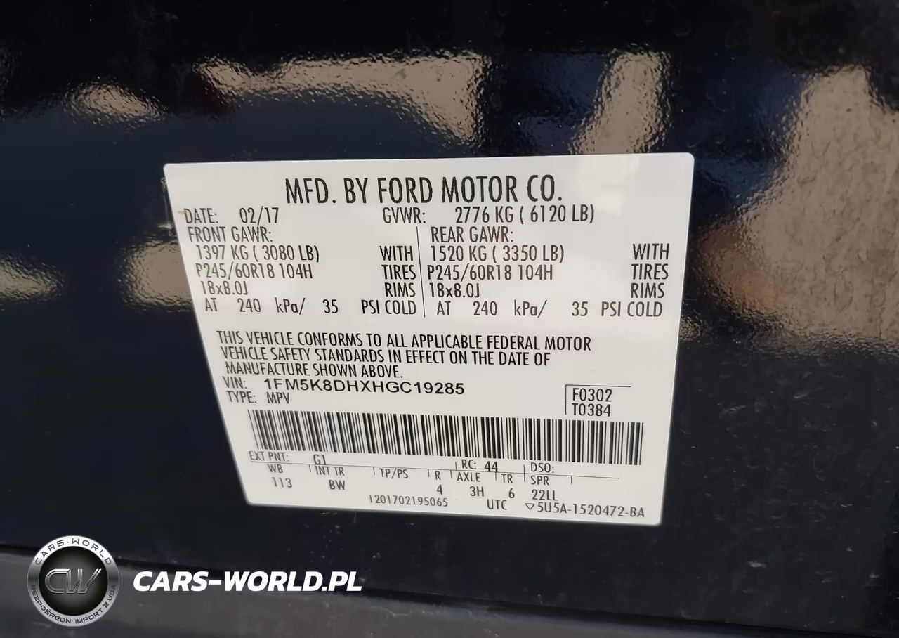 2017 Ford Explorer Xlt VIN:1FM5K8DHXHGC19285 - 9
