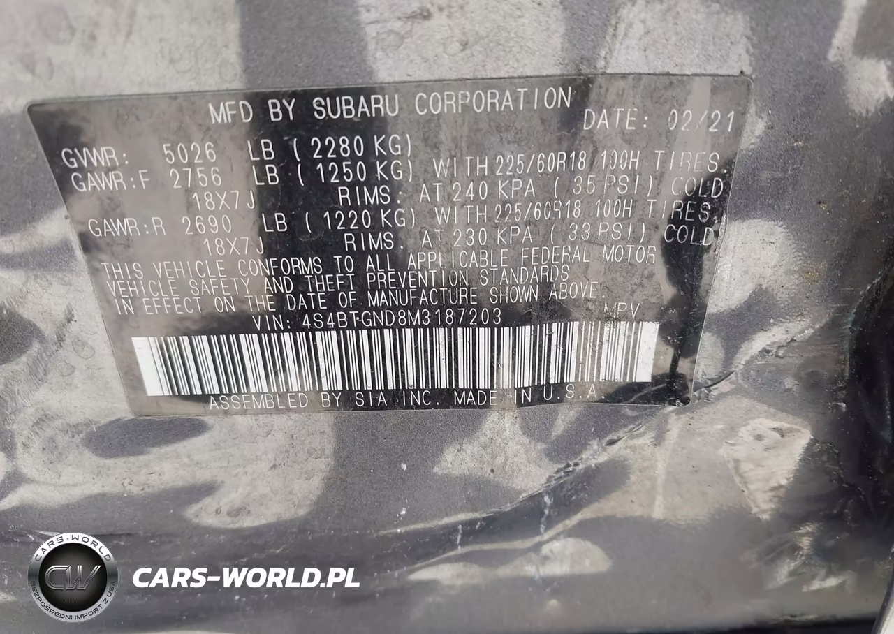 2021 Subaru Outback Limited Xt VIN:4S4BTGND8M3187203 - 9