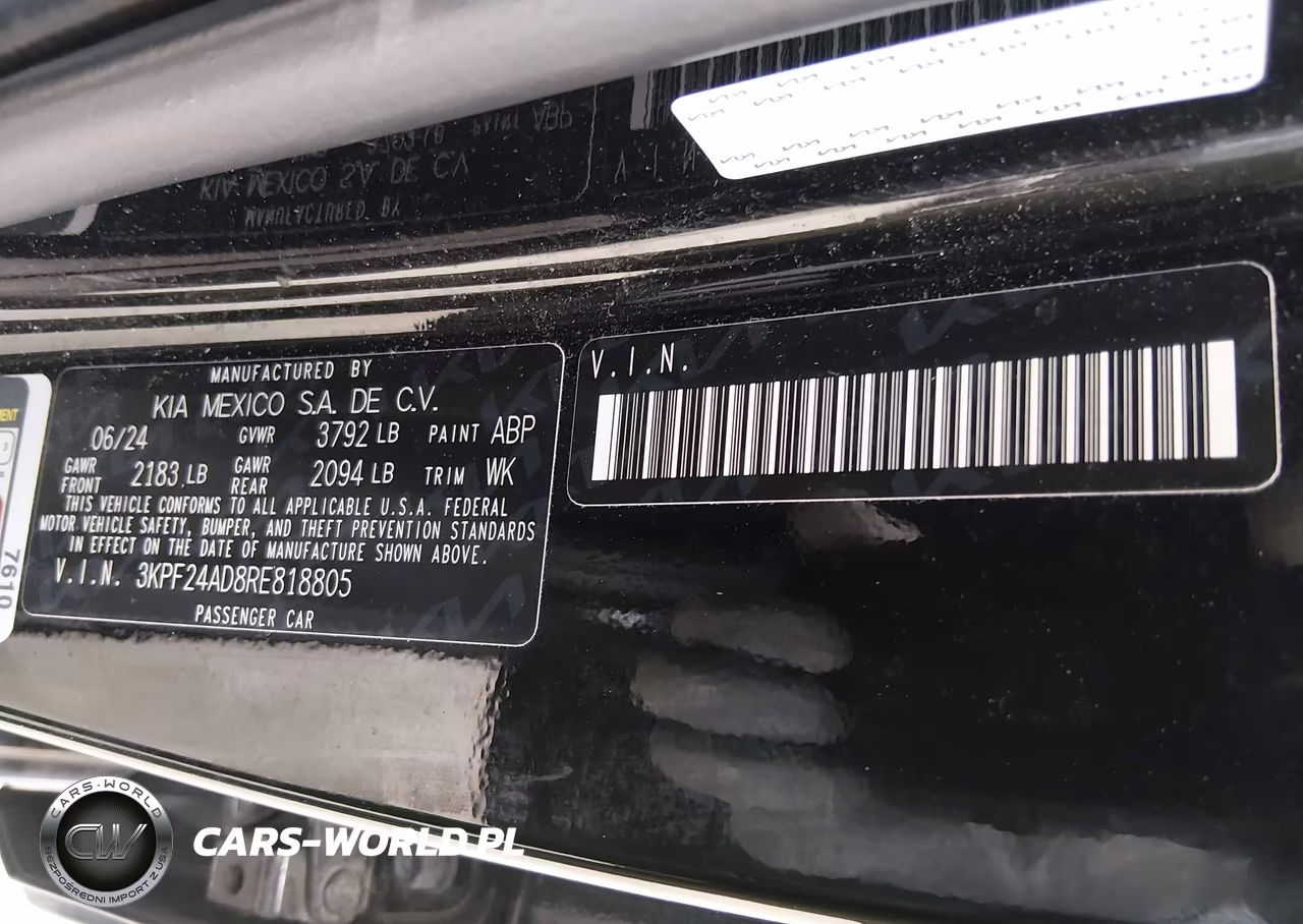 2024 Kia Forte Lxs VIN:3KPF24AD8RE818805 - 9