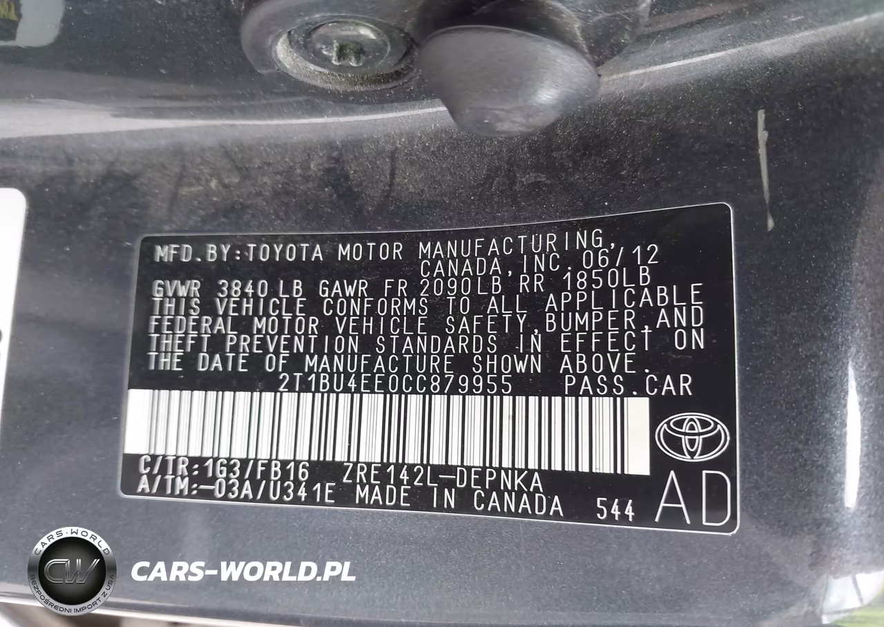 2012 Toyota Corolla Le VIN:2T1BU4EE0CC879955 - 9