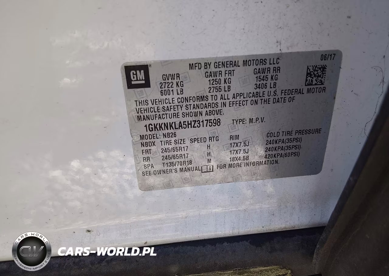 2017 GMC Acadia Sle-1 VIN:1GKKNKLA5HZ317598 - 9