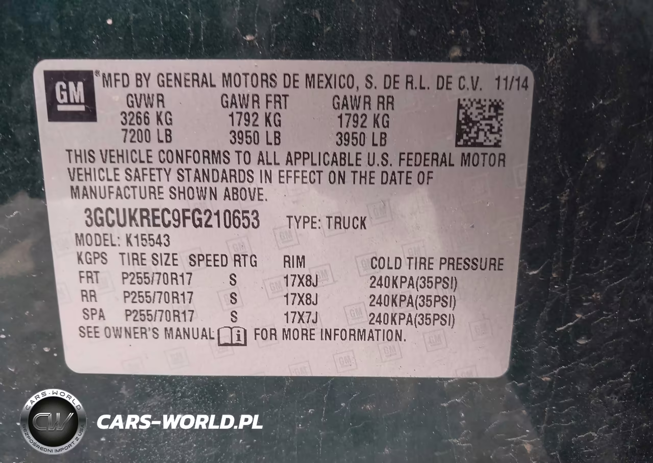 2015 Chevrolet Silverado 1500 1Lt VIN:3GCUKREC9FG210653 - 9