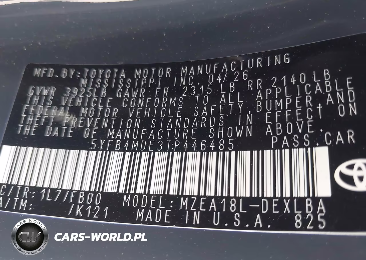 2026 Toyota Corolla Le VIN:5YFB4MDE3TP446485 - 9