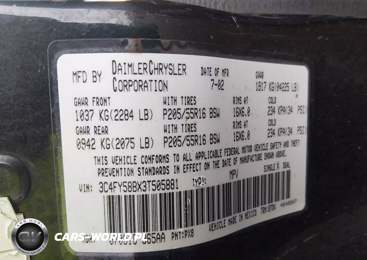 2003 Chrysler Pt Cruiser Touring VIN:3C4FY58BX3T505881 - 9