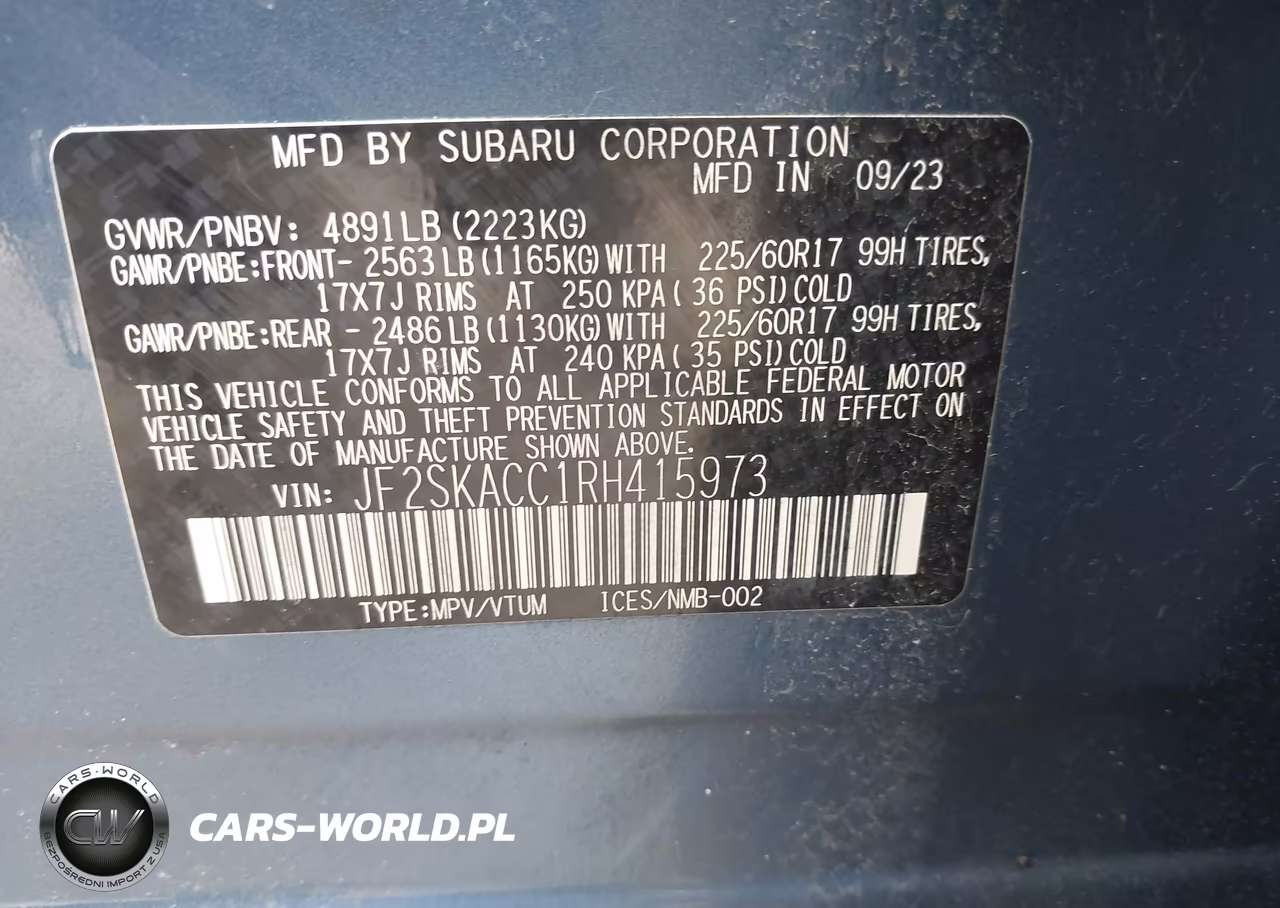 2024 Subaru Forester Premium VIN:JF2SKACC1RH415973 - 9
