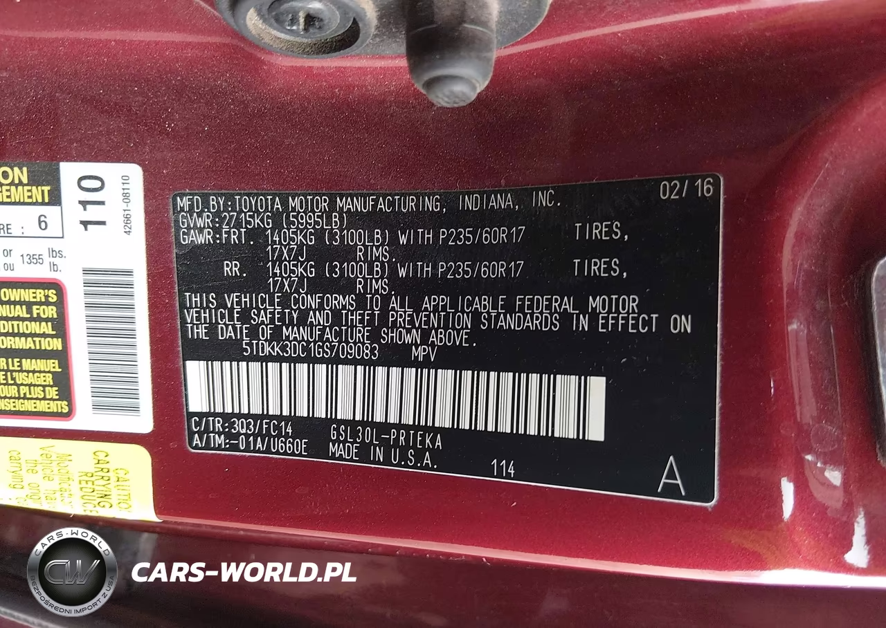 2016 Toyota Sienna Le 8 Passenger VIN:5TDKK3DC1GS709083 - 9