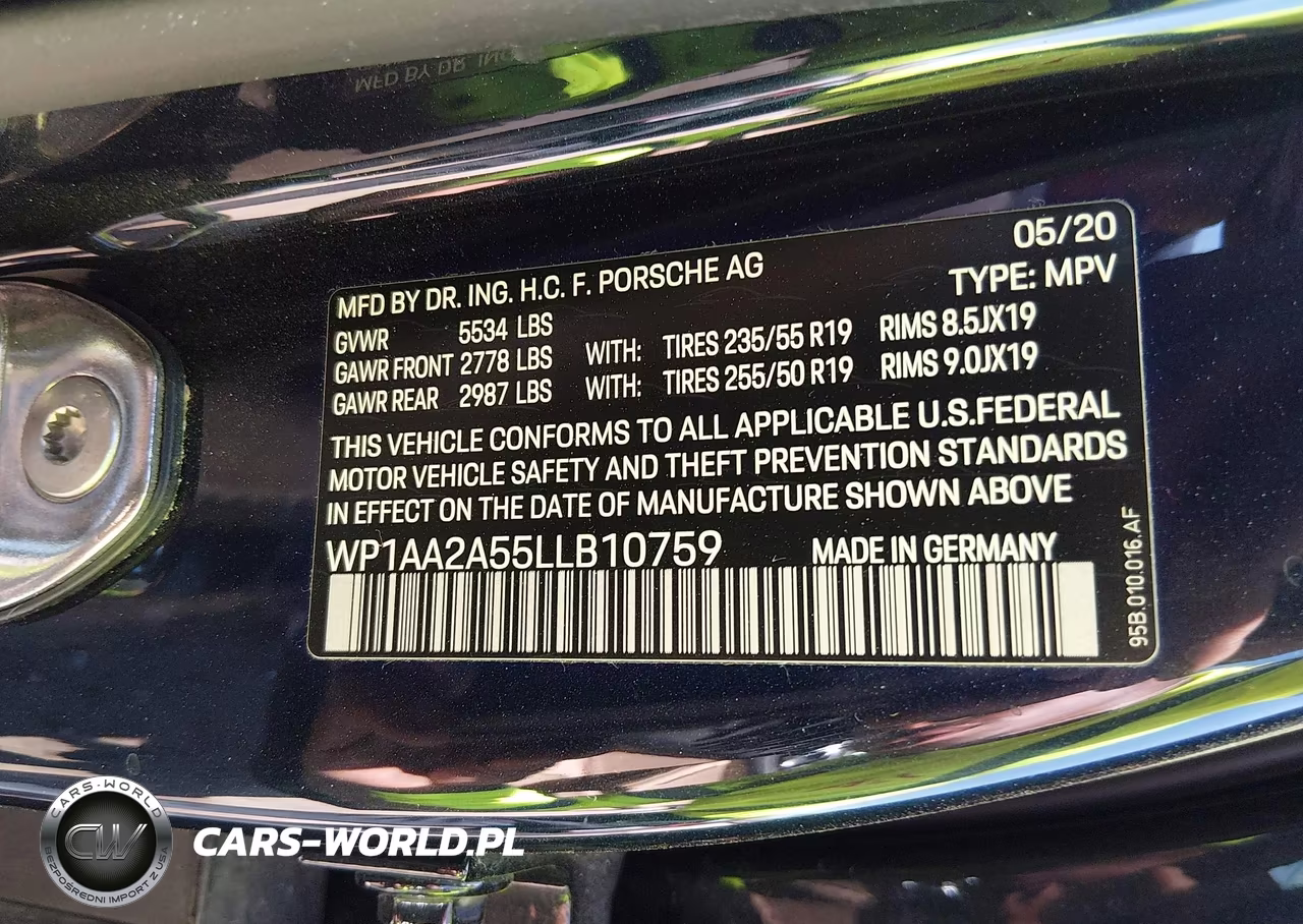 2020 Porsche Macan VIN:WP1AA2A55LLB10759 - 9