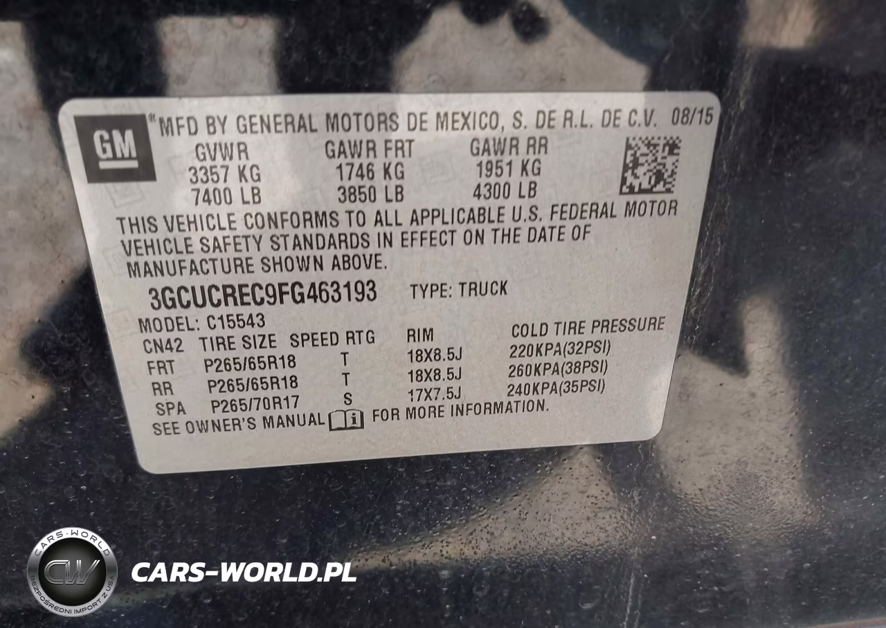2015 Chevrolet Silverado 1500 1Lt VIN:3GCUCREC9FG463193 - 9