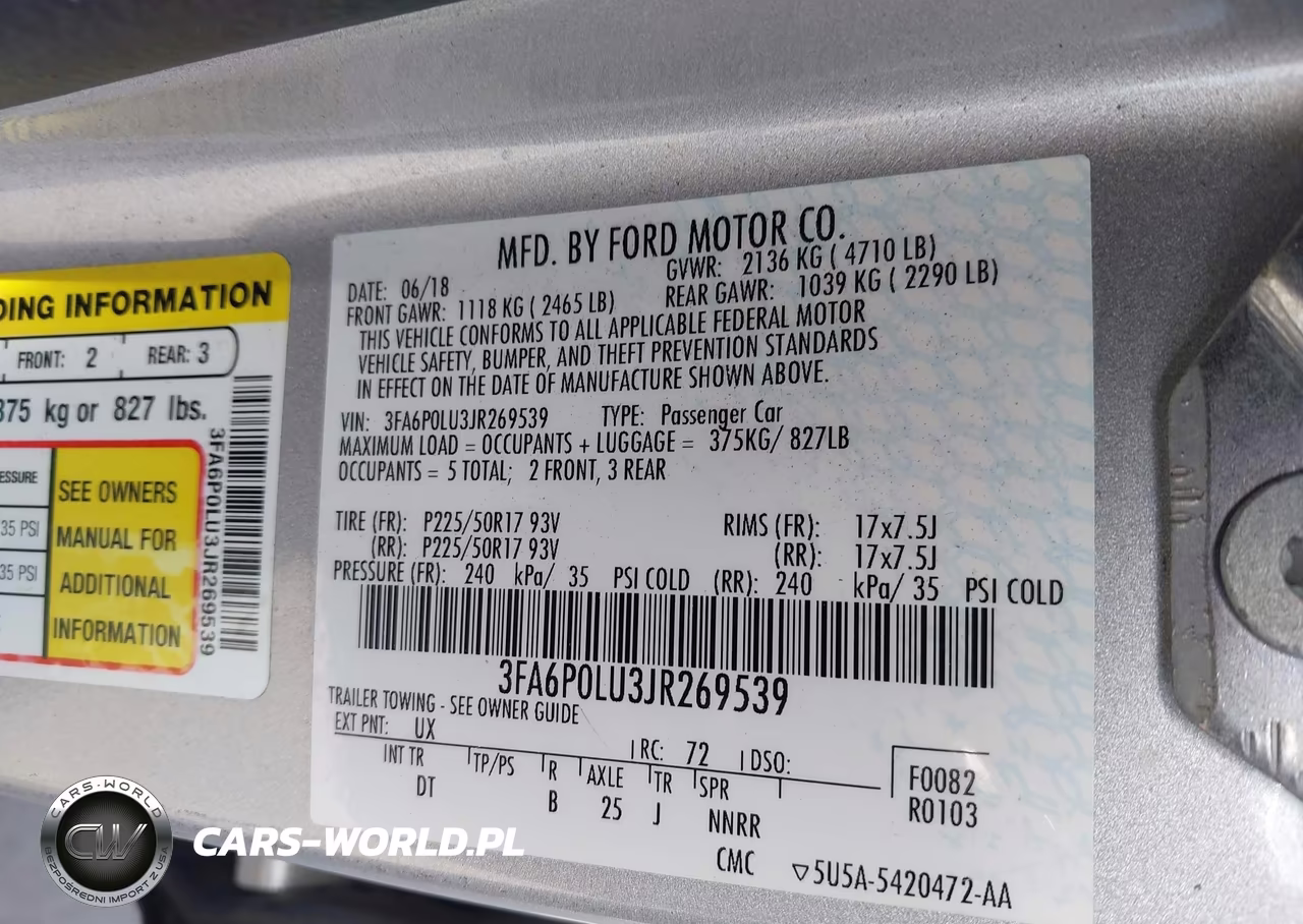 2018 Ford Fusion Hybrid Se VIN:3FA6P0LU3JR269539 - 9