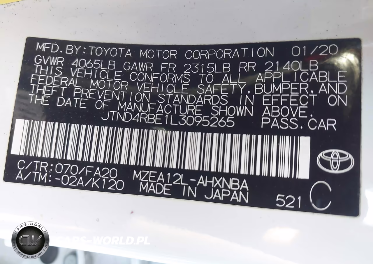 2020 Toyota Corolla Se VIN:JTND4RBE1L3095265 - 9