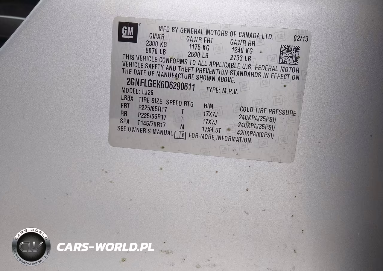 2013 Chevrolet Equinox Ltz VIN:2GNFLGEK6D6290611 - 9