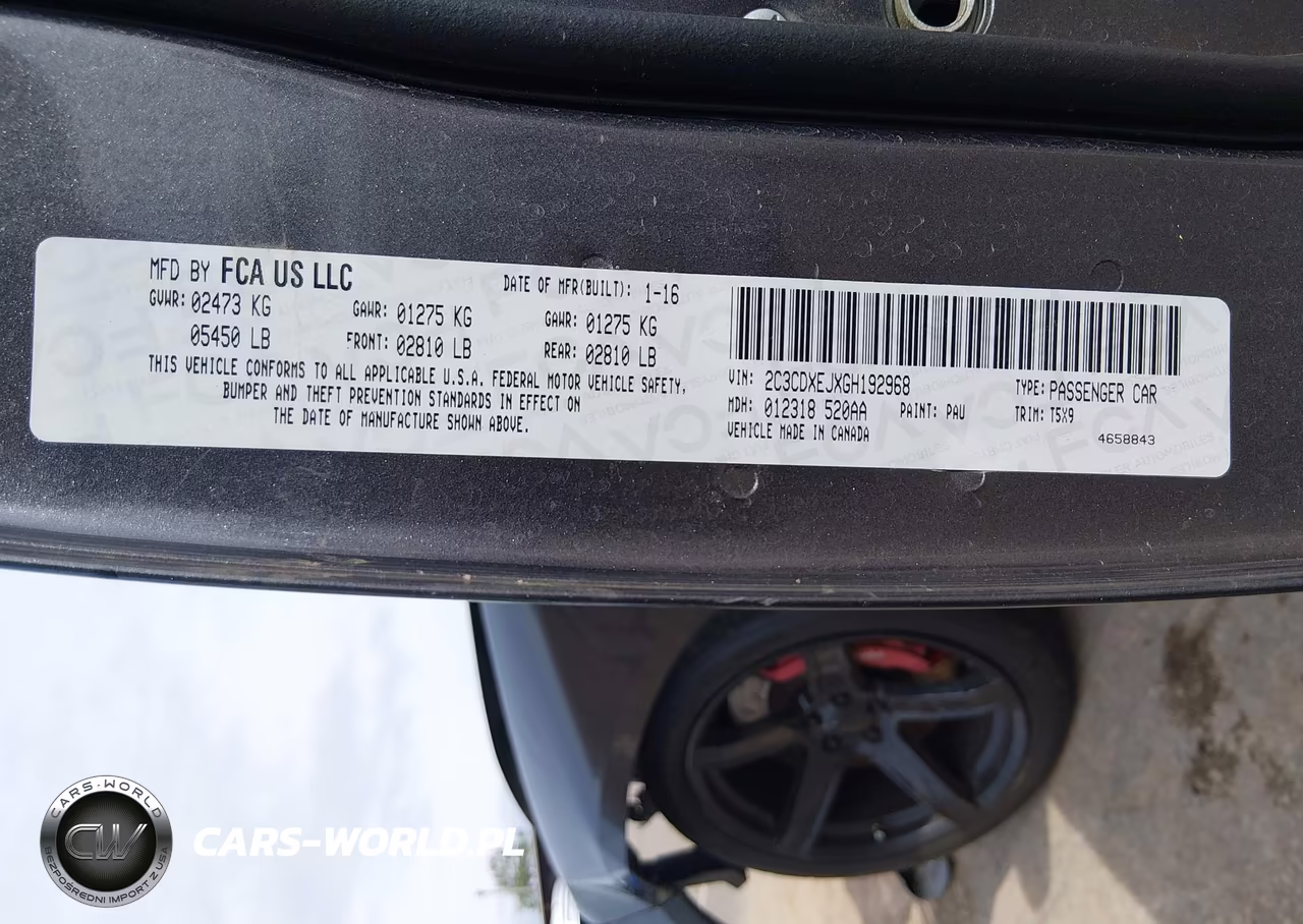 2016 Dodge Charger Srt 392 VIN:2C3CDXEJXGH192968 - 9