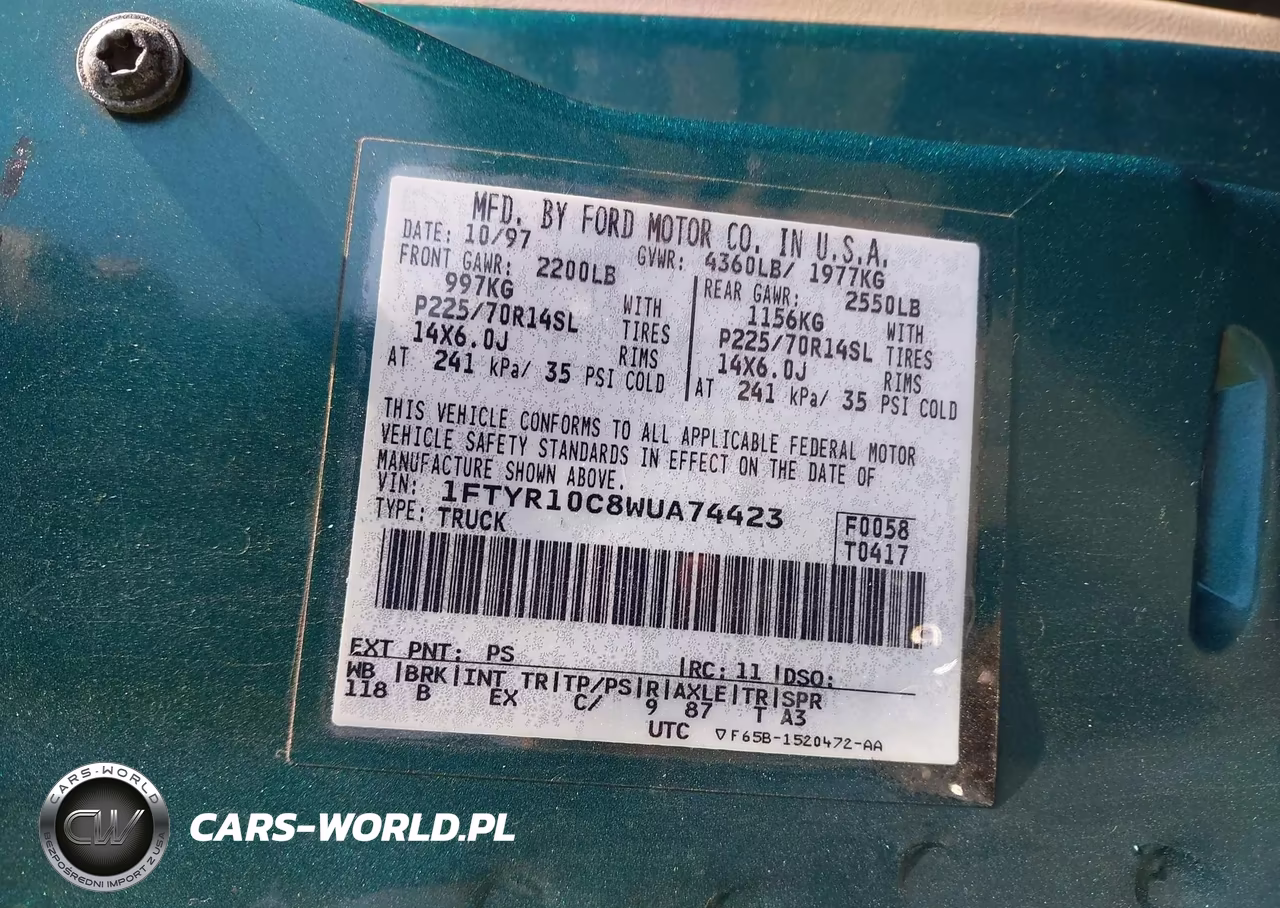 1998 Ford Ranger Splash-Xl-Xlt VIN:1FTYR10C8WUA74423 - 9