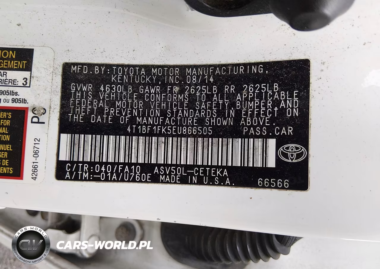 2014 Toyota Camry L VIN:4T1BF1FK5EU866505 - 9