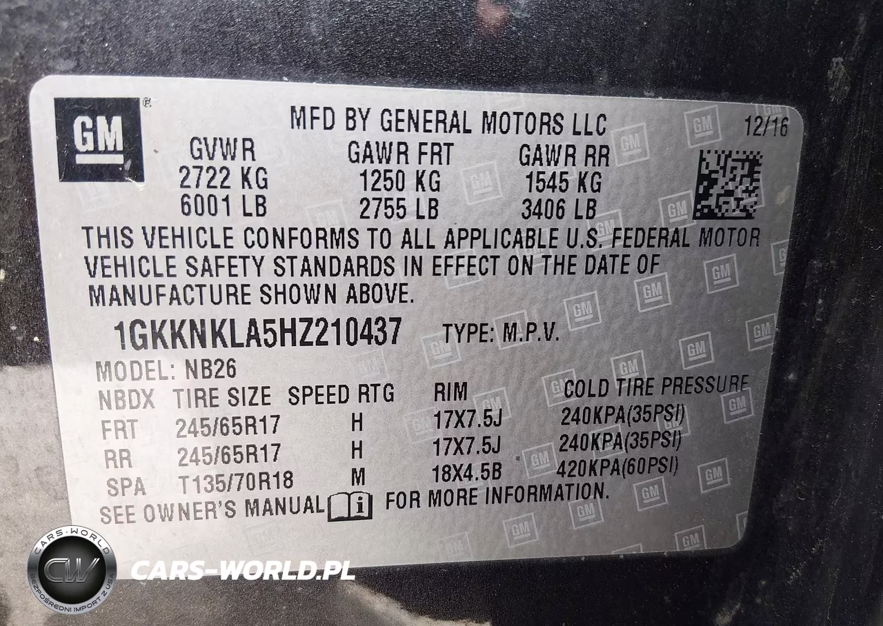 2017 GMC Acadia Sle-1 VIN:1GKKNKLA5HZ210437 - 9