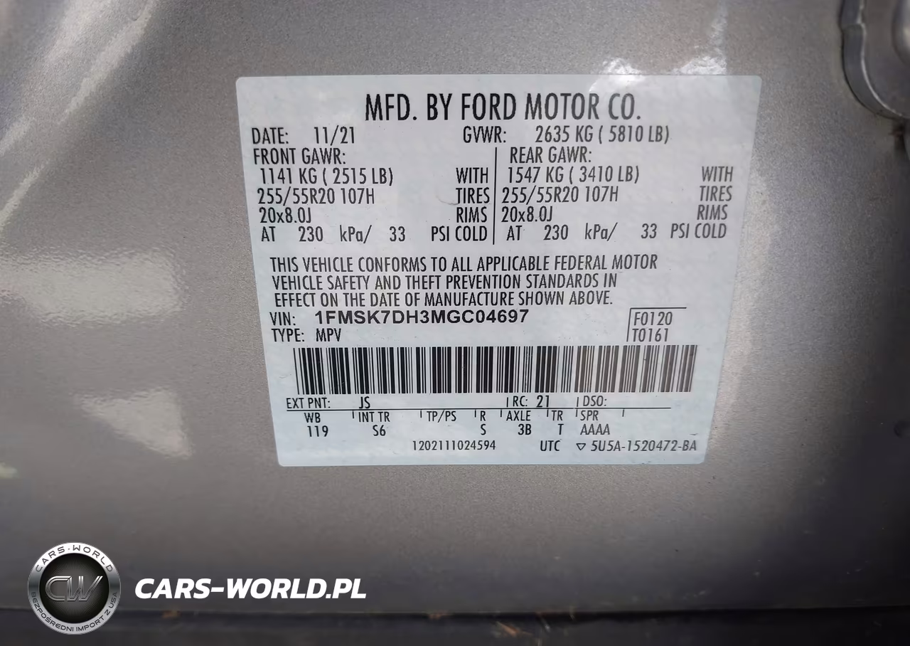 2021 Ford Explorer Xlt VIN:1FMSK7DH3MGC04697 - 9