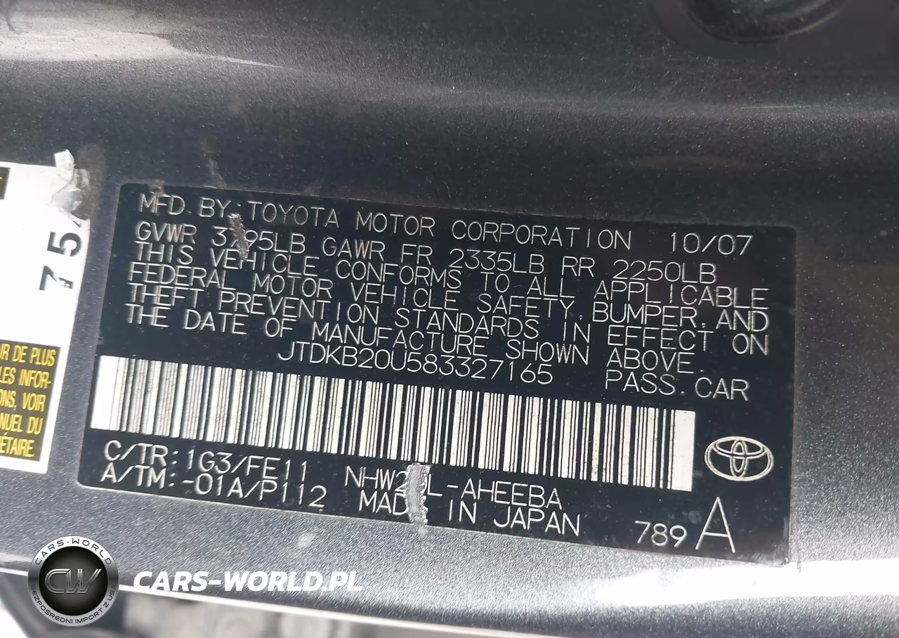 2008 Toyota Prius VIN:JTDKB20U583327165 - 9