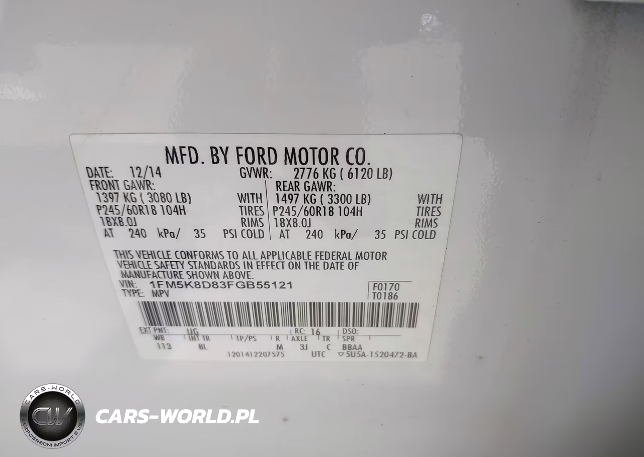 2015 Ford Explorer Xlt VIN:1FM5K8D83FGB55121 - 9