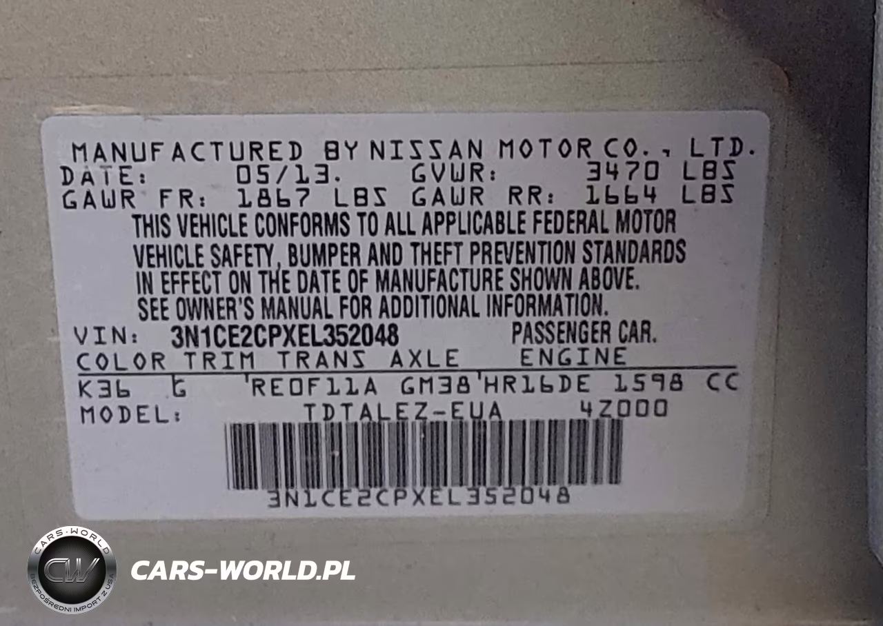 2014 Nissan Versa Note Sv VIN:3N1CE2CPXEL352048 - 9